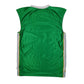 Mens Green Starter Basketball Jersey Sleeveless Vest Full Zip T Shirt