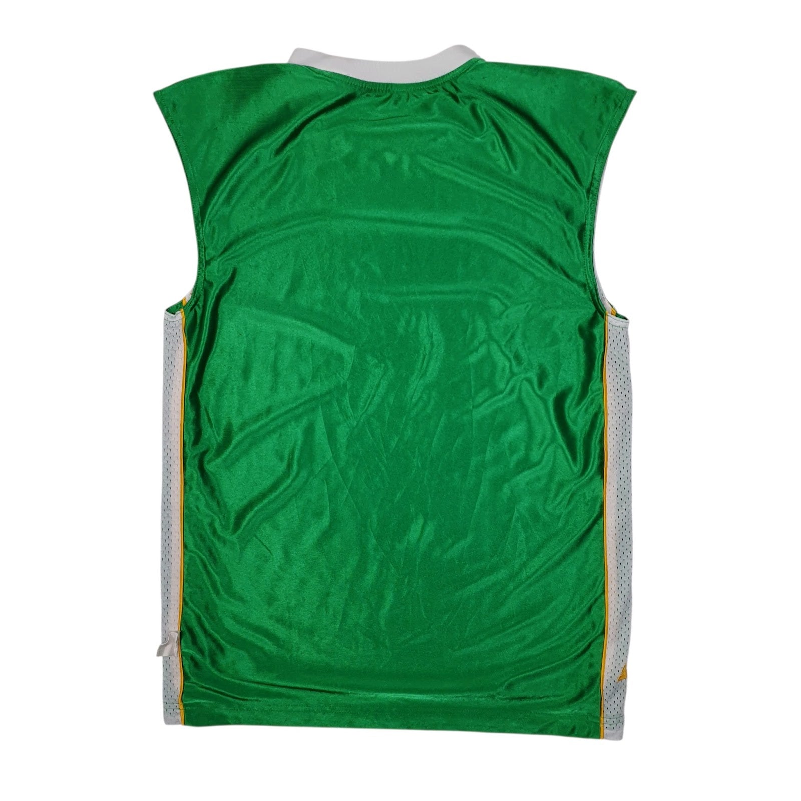 Mens Green Starter Basketball Jersey Sleeveless Vest Full Zip T Shirt