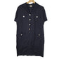 Womens Black Luisa Spagnoli Vintage Short Sleeve Dress