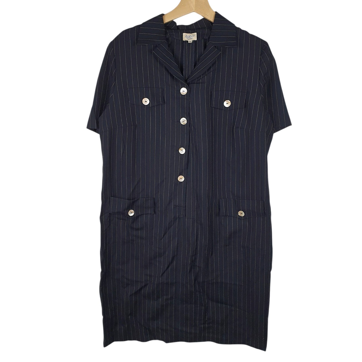 Womens Black Luisa Spagnoli Vintage Short Sleeve Dress