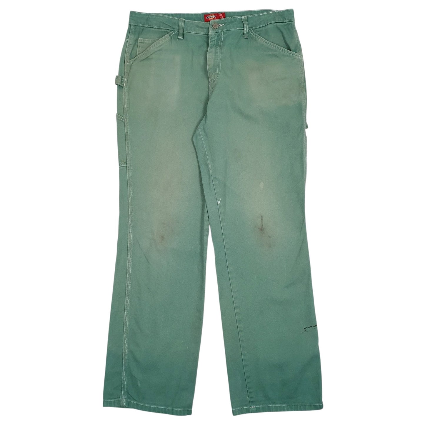 Mens Green Dickies Workwear Carpenter JeansW34 L31