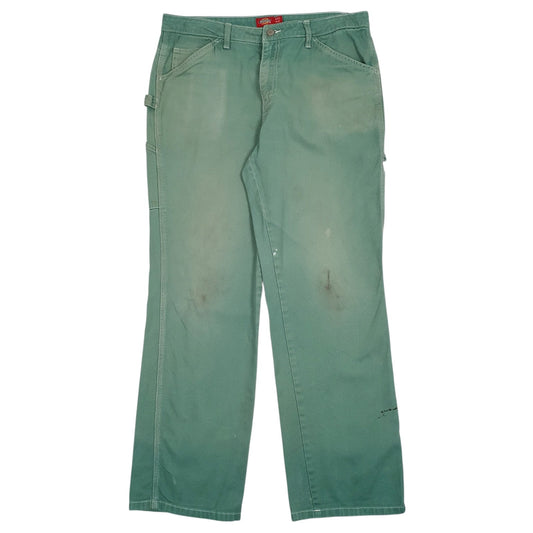 Mens Green Dickies Workwear Carpenter JeansW34 L31