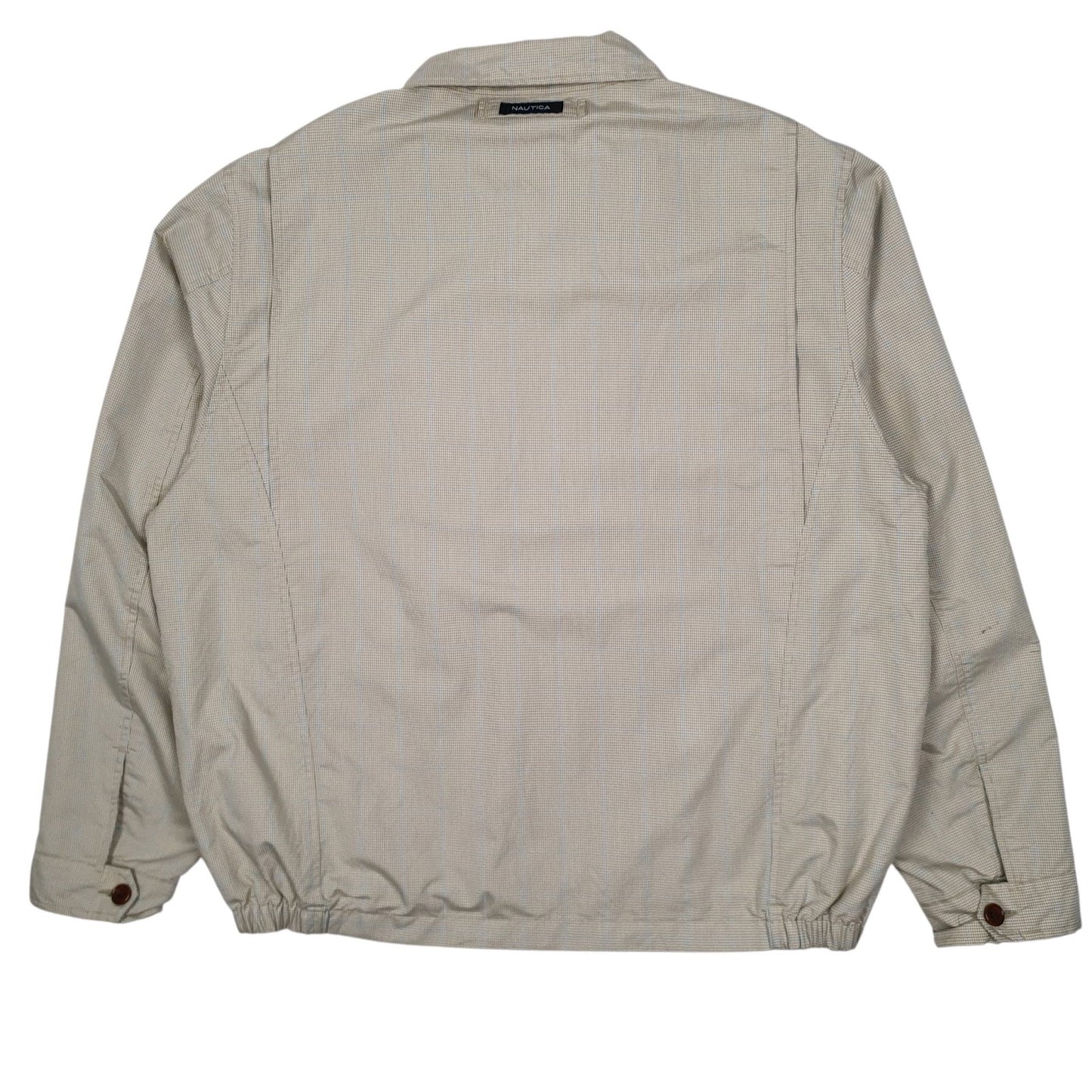 Mens Cream Nautica Bomber Windbreaker  Coat