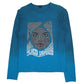 Mens Blue Calvin Klein Graphic Long Sleeve T Shirt