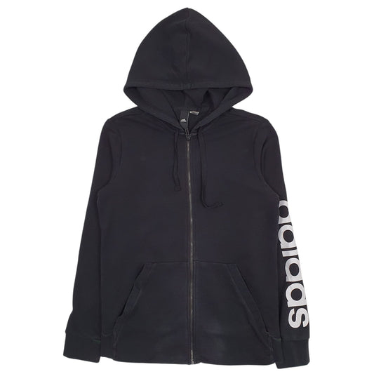 Mens Black Adidas  Full Zip Jumper