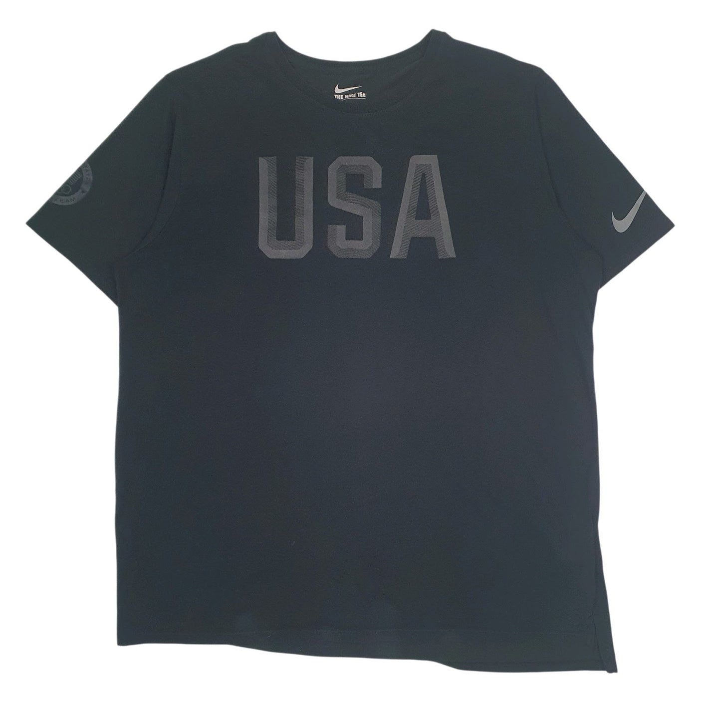 Mens Black Nike Dri-Fit USA Short Sleeve T Shirt