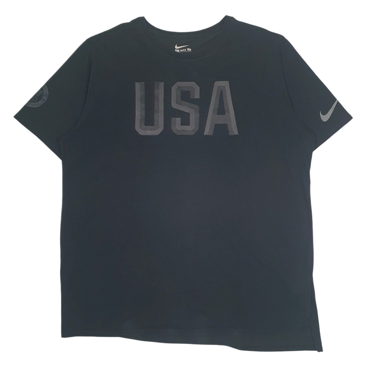 Mens Black Nike Dri-Fit USA Short Sleeve T Shirt