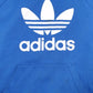 Mens Blue Adidas Spellout Hoodie Jumper