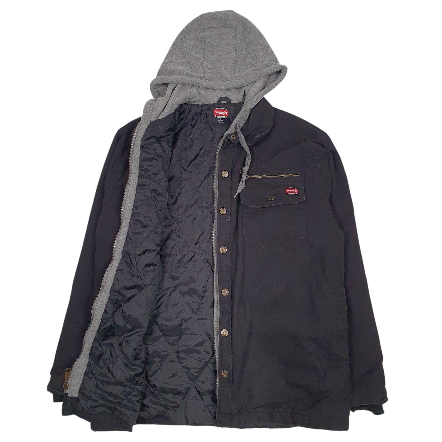 Mens Black Wrangler Padded  Coat