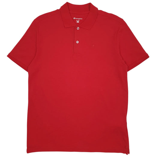 Mens Red Champion  Short Sleeve Polo Shirt