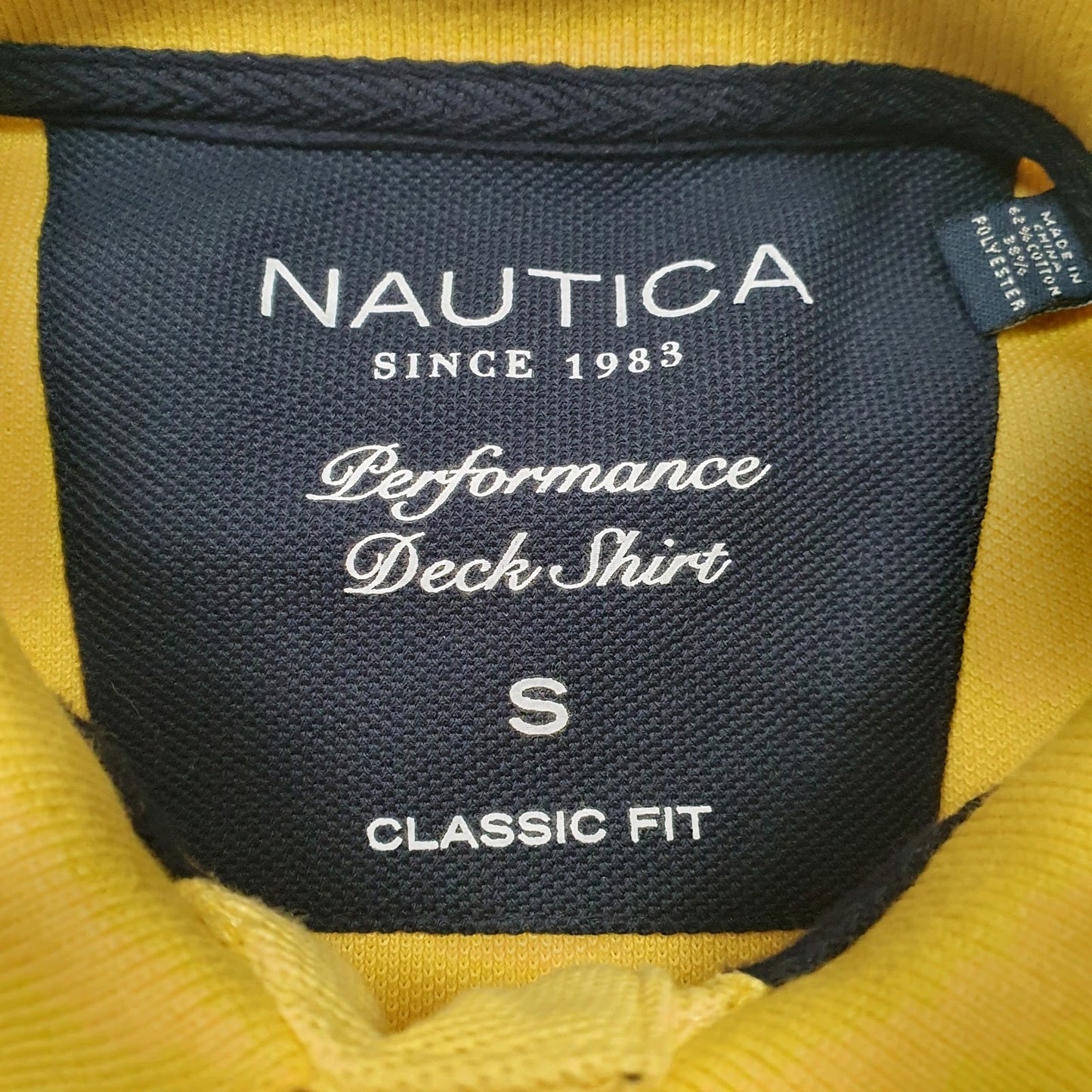 Mens Yellow Nautica   Polo Shirt