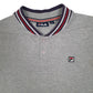 Mens Grey Fila  Hoodie Polo Shirt