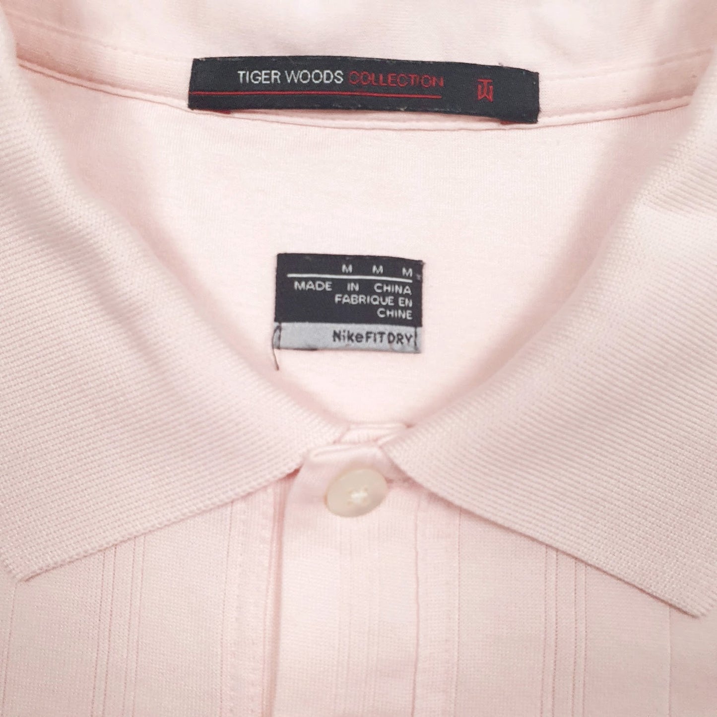 Mens Pink Nike Tigerwoods Golf  Polo Shirt