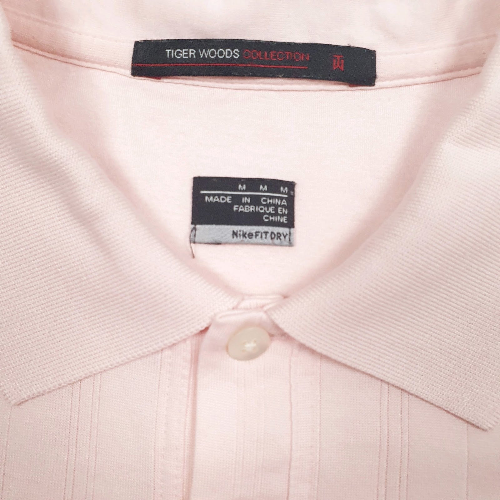 Mens Pink Nike Tigerwoods Golf  Polo Shirt