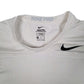 Mens White Nike Pro Hyperwarm Hoodie T Shirt
