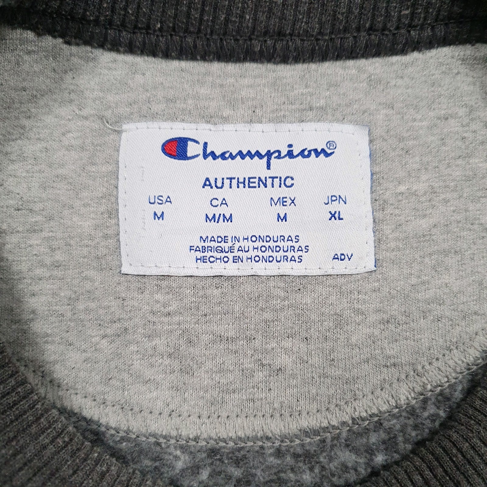 Mens Grey Champion  Crewneck Jumper