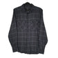 Mens Grey Kenneth Cole Flannel Plaid Long Sleeve Shirt