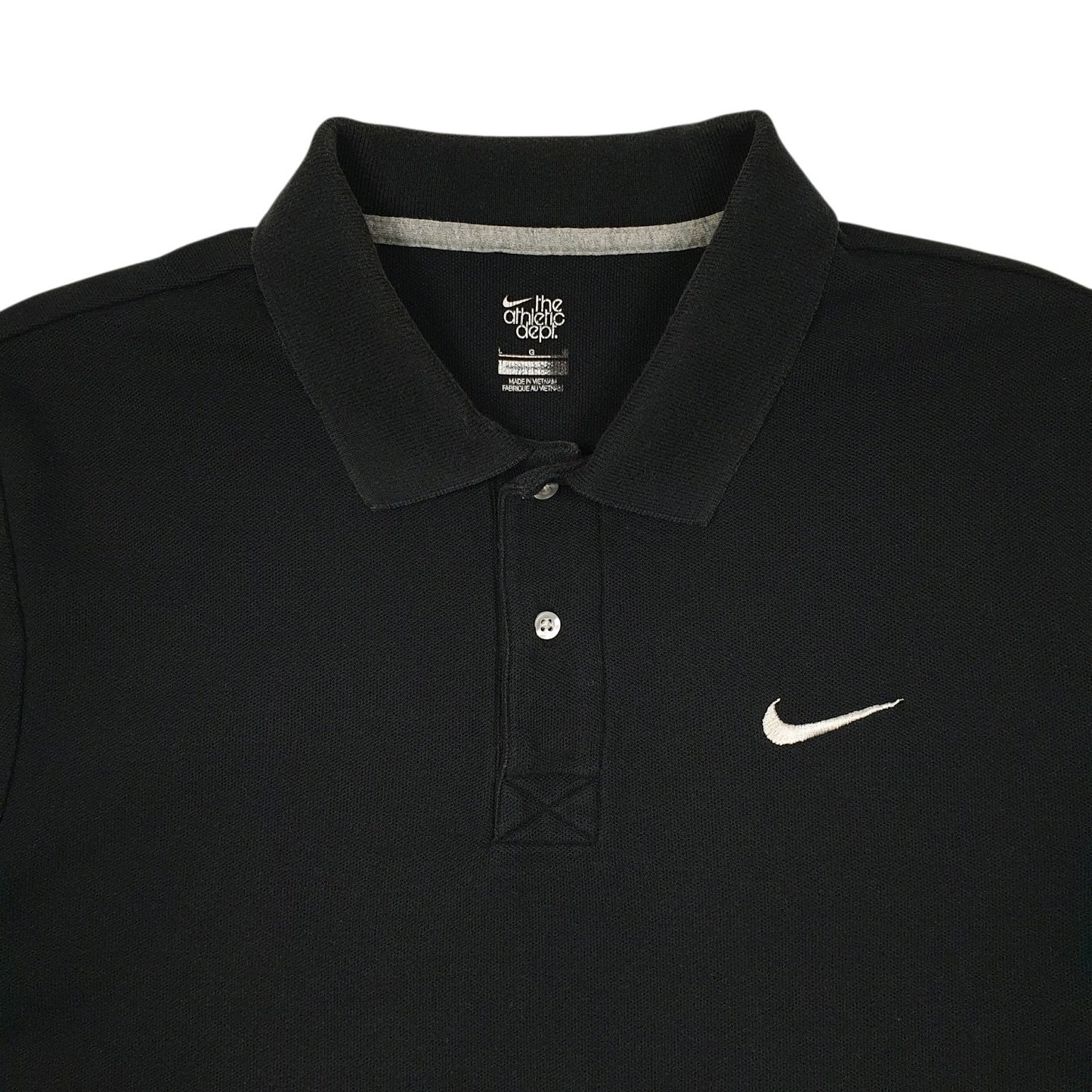 Mens Black Nike  Hoodie Polo Shirt
