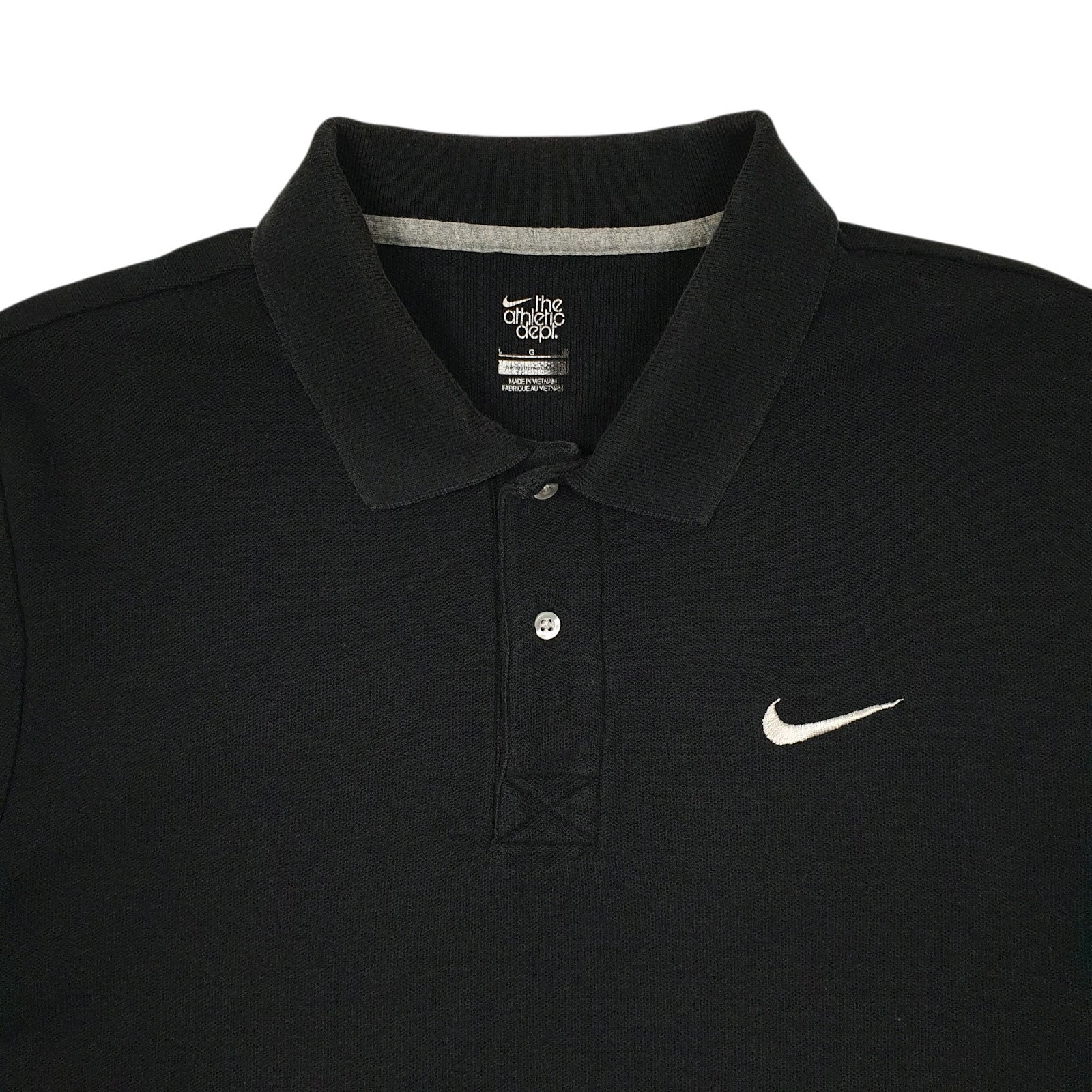 Mens Black Nike  Hoodie Polo Shirt