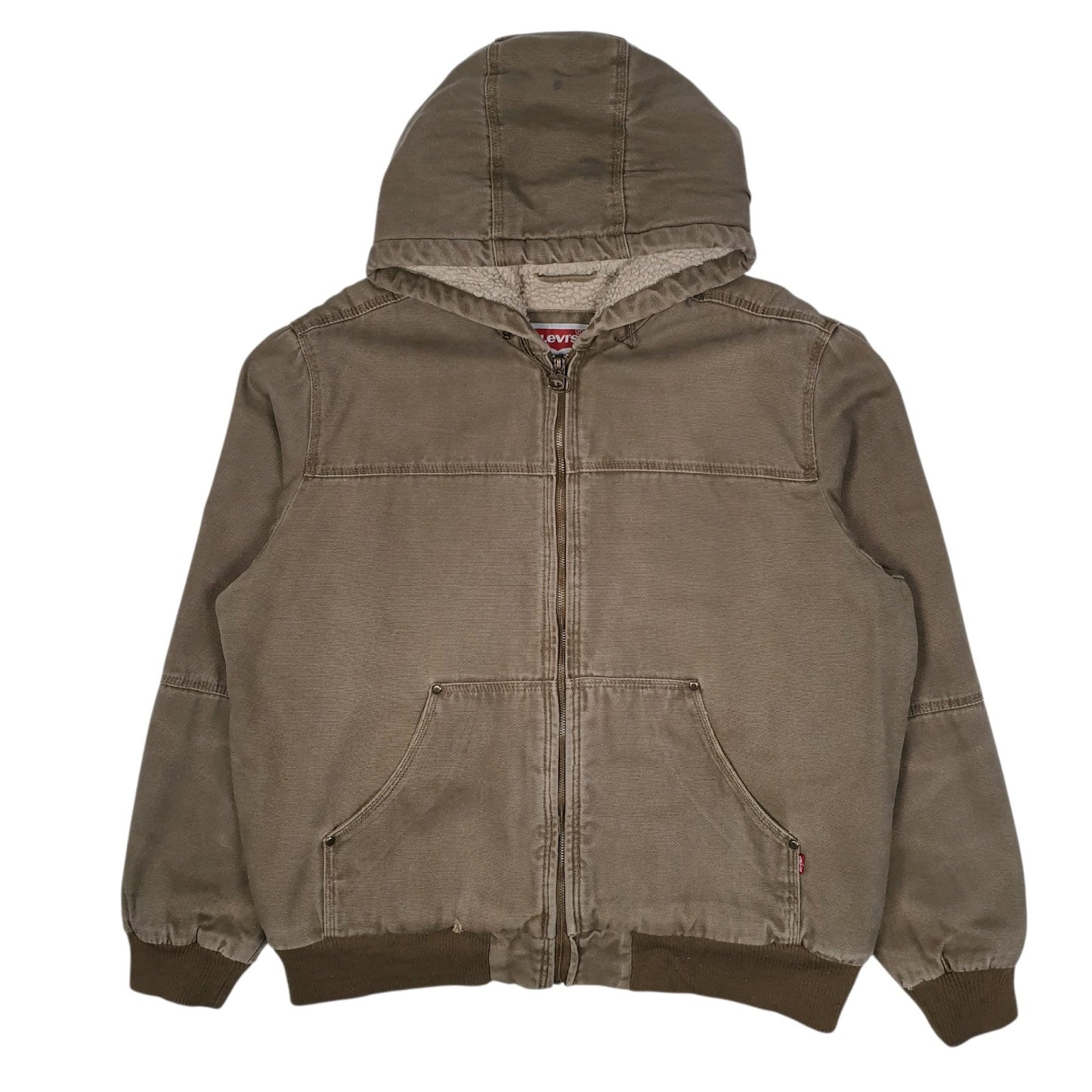 Mens Brown Levis Active Windbreaker  Coat