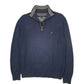 Mens Navy Tommy Hilfiger  Quarter Zip Jumper