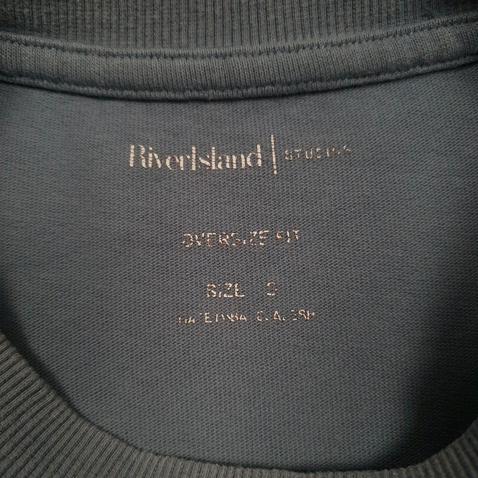 Mens Blue River Island   T Shirt