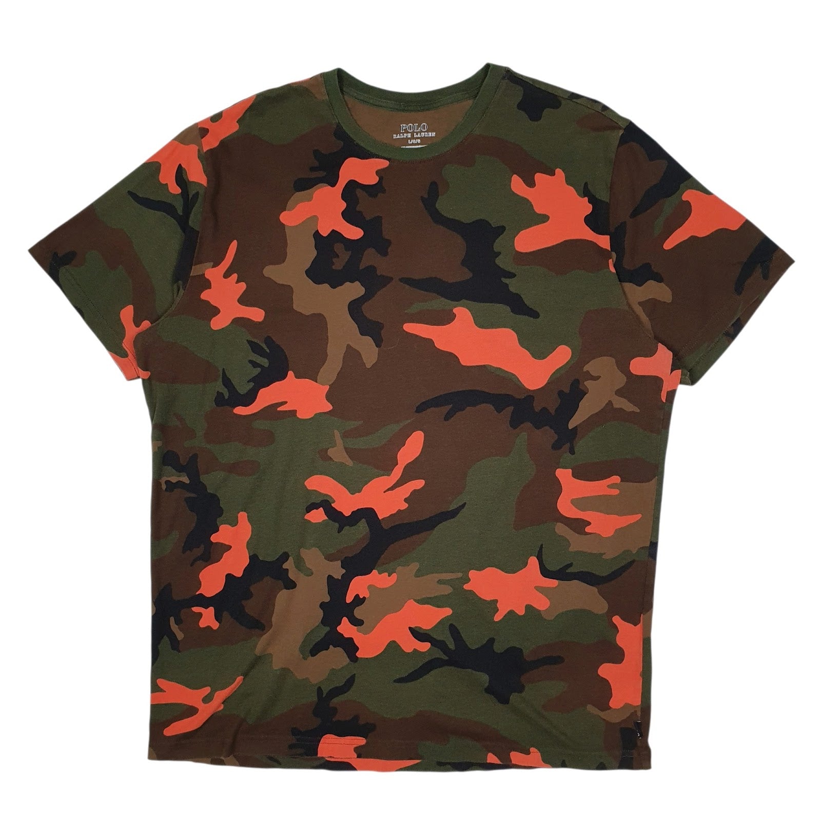 Mens Green Polo Ralph Lauren Camo Camouflage Short Sleeve T Shirt