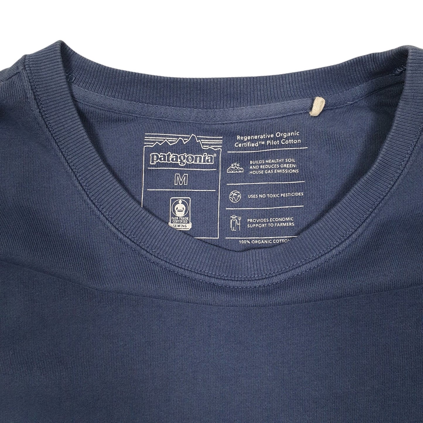 Womens Blue Patagonia Regenerative Organic Pullover Crewneck Jumper