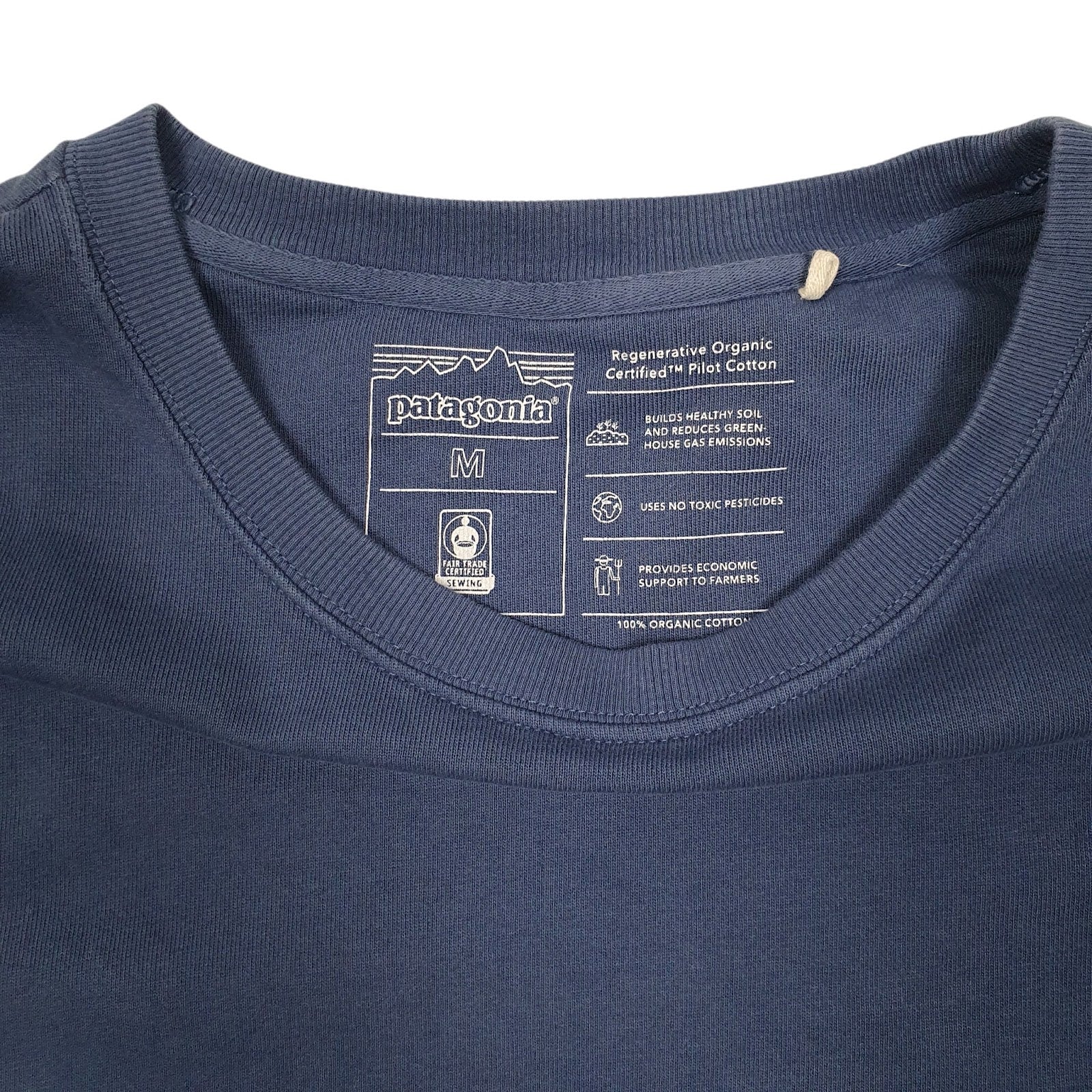 Womens Blue Patagonia Regenerative Organic Pullover Crewneck Jumper