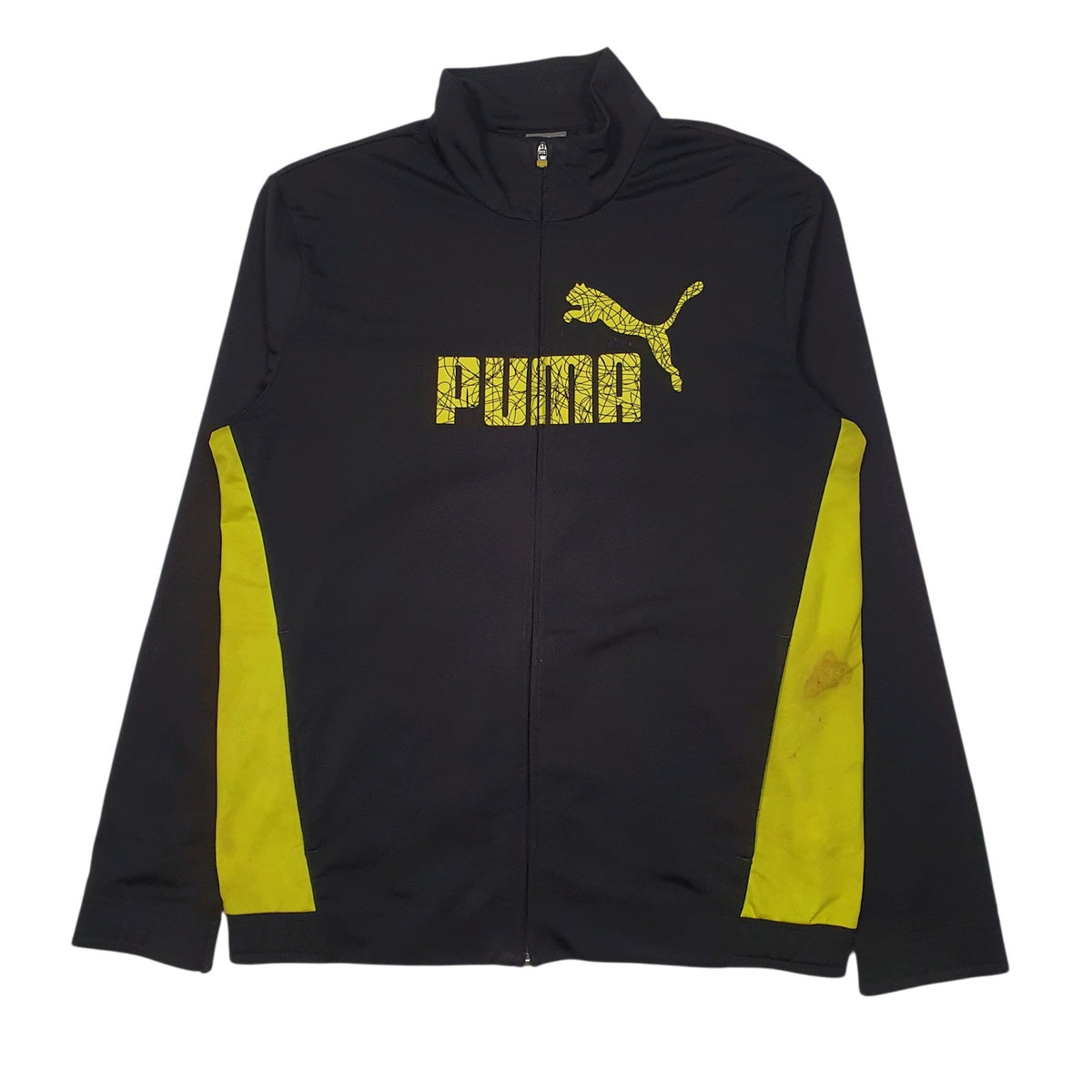 Mens Black Puma Active Wear Full Zip Jumper