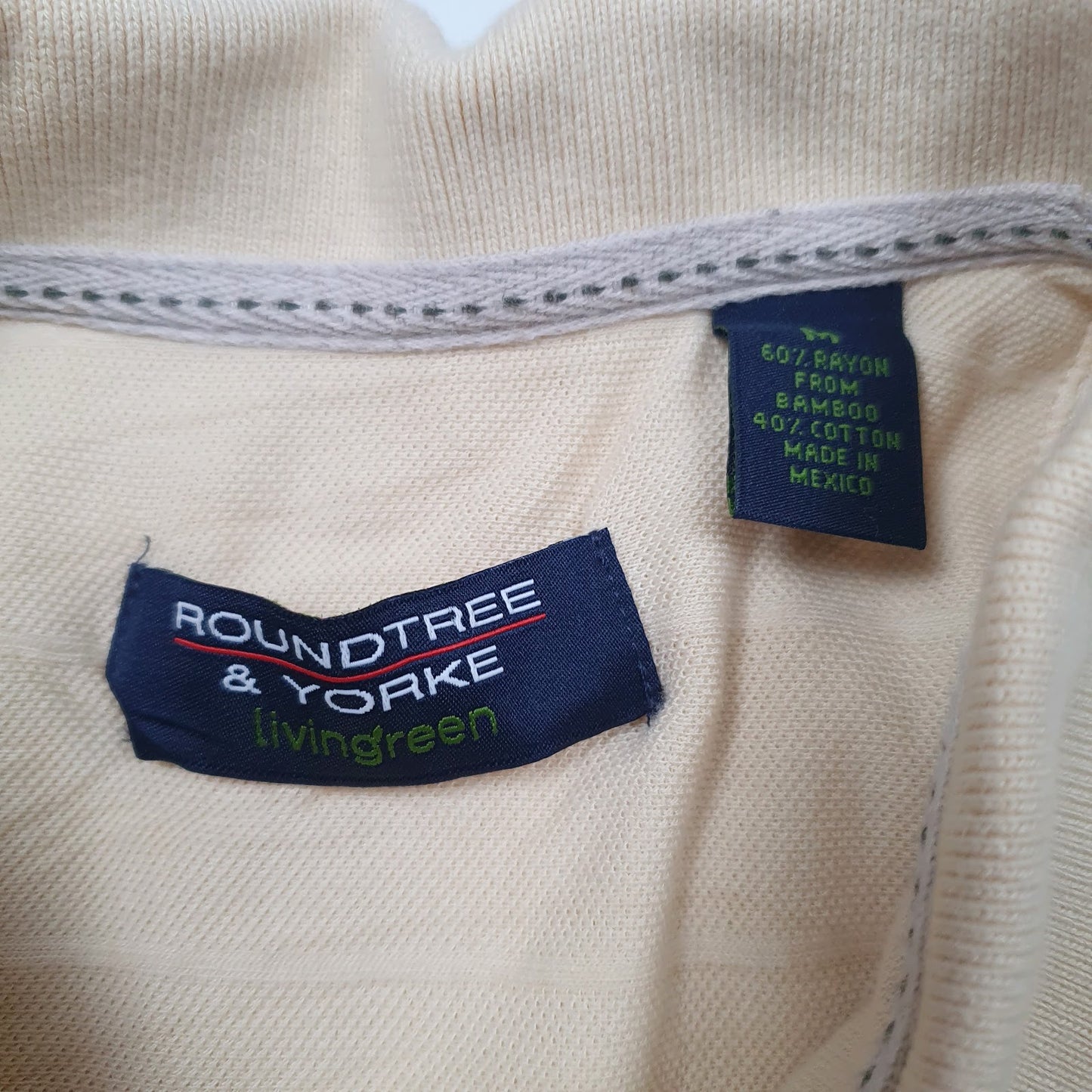 Mens Yellow Roundtree & Yorke   Polo Shirt