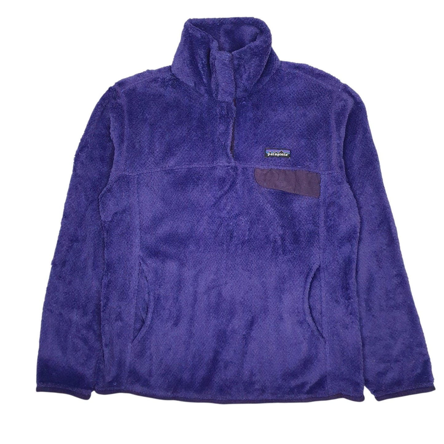 Womens Purple Patagonia Snap T Fluffy Quarter Zip Jumper