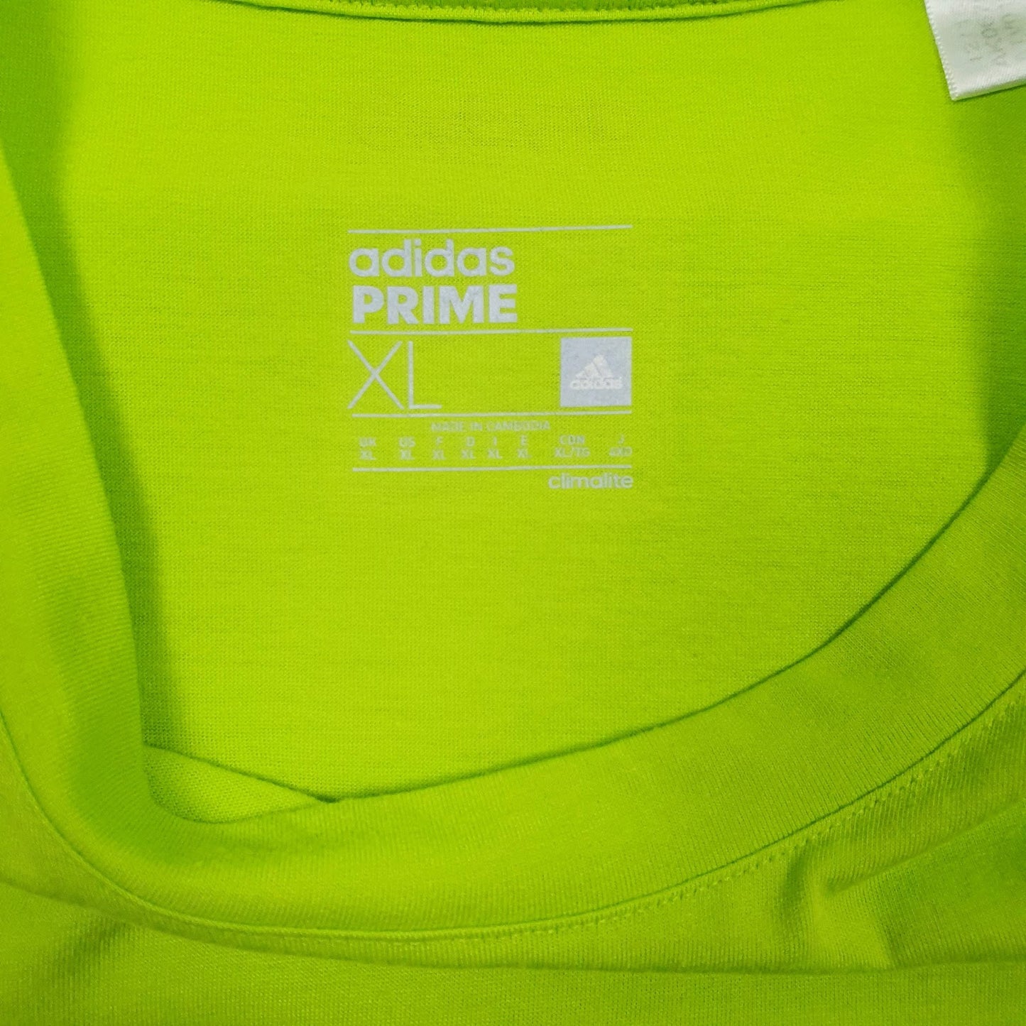 Mens Green Adidas Climalite  T Shirt