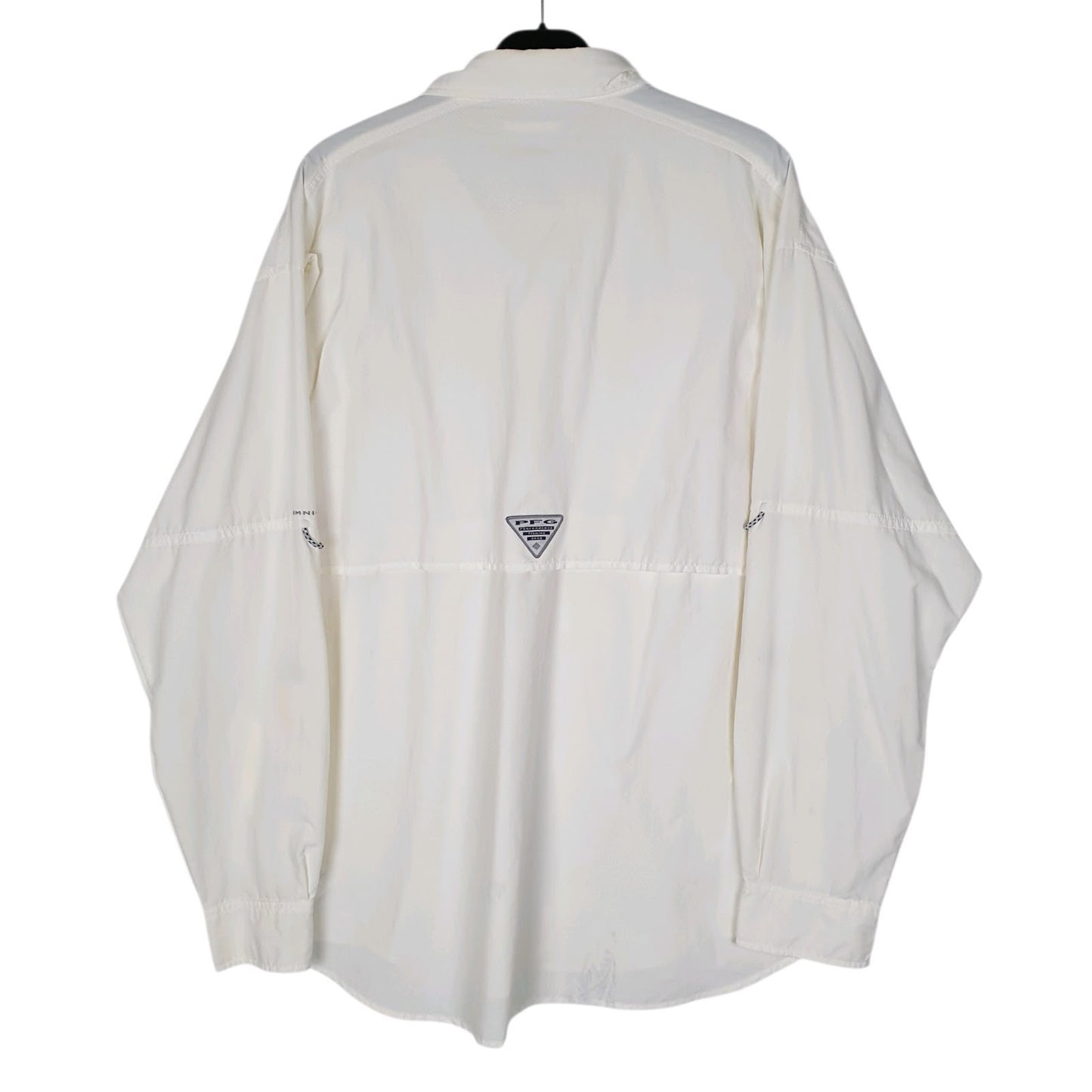 Mens White Columbia Sportswear Company PFG Fishing Omni Shade  Shirt