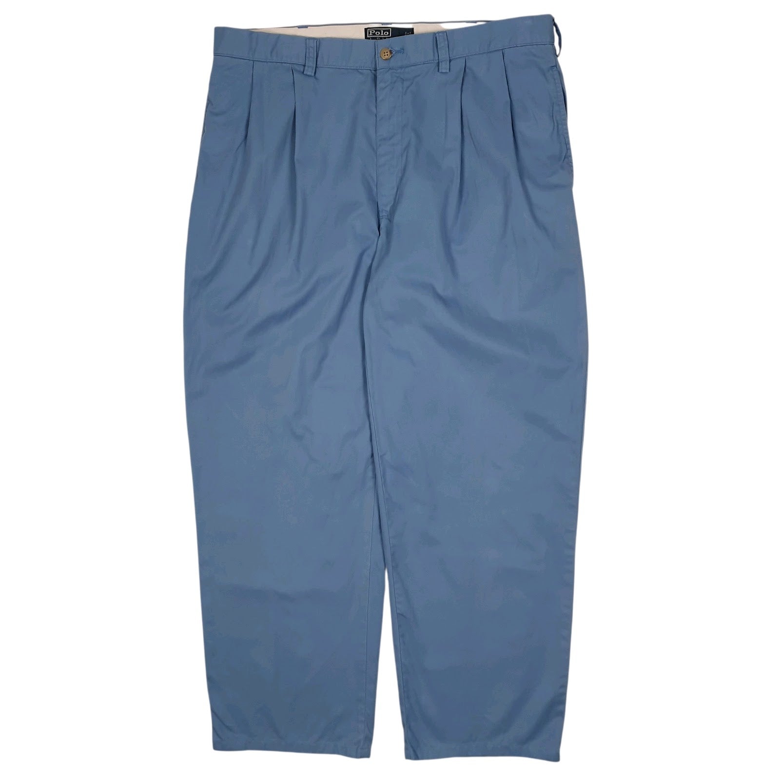 Mens Blue Polo Ralph Lauren Hammond Pant Pleated Chino Trousers