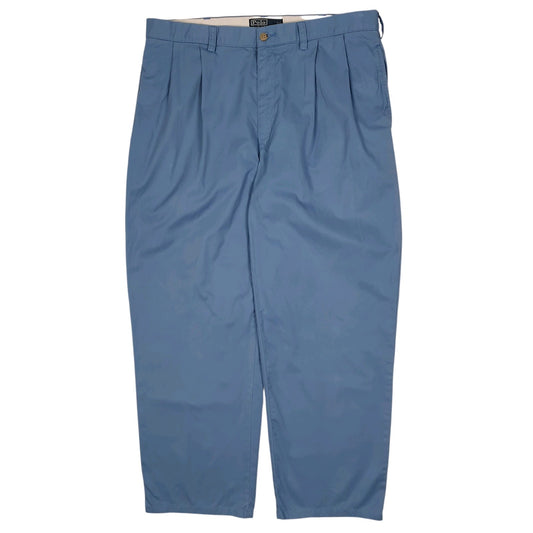 Mens Blue Polo Ralph Lauren Hammond Pant Pleated Chino Trousers