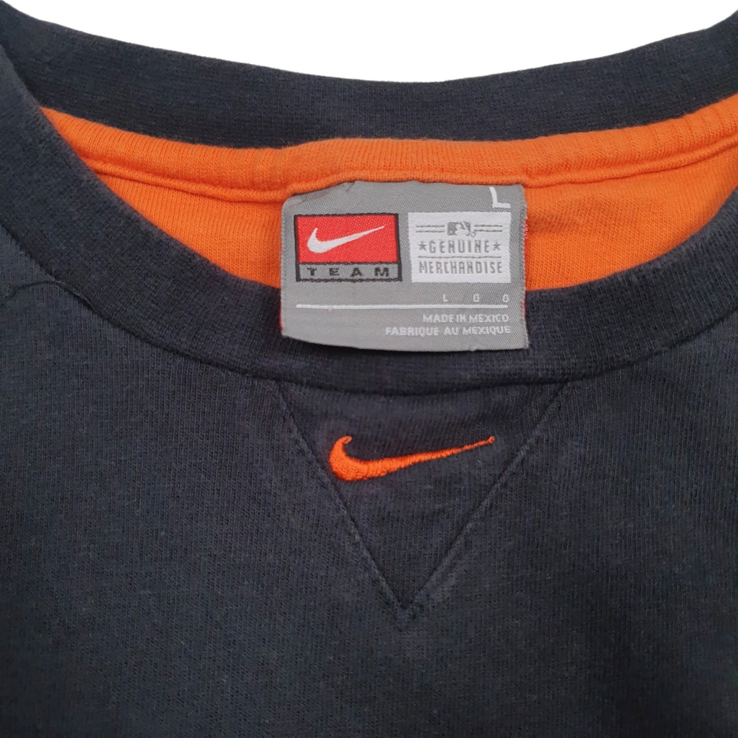 Mens Black Nike Vintage 00s MLB San Francisco Giants  T Shirt
