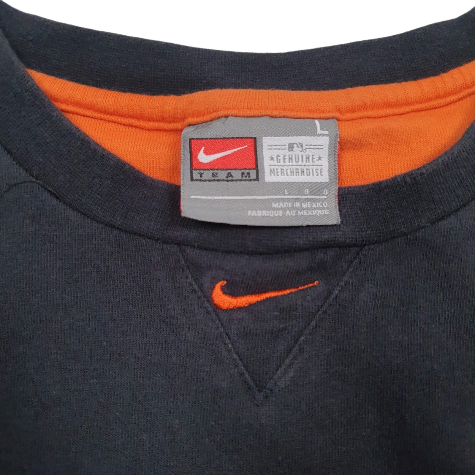 Mens Black Nike Vintage 00s MLB San Francisco Giants  T Shirt