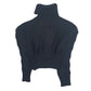 Womens Black Unbranded Cable Knit Turtle Neck Jumper
