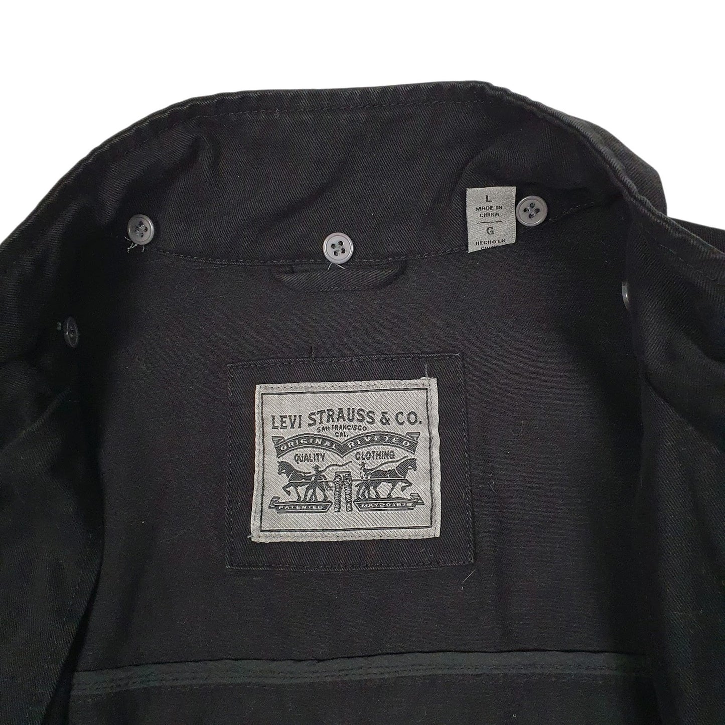Mens Black Levis Chore Barn Windbreaker  Coat