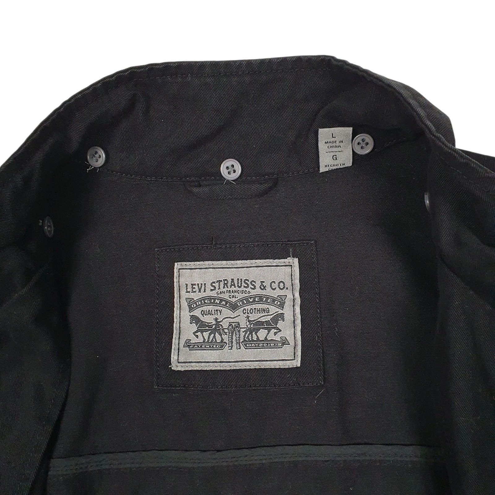 Mens Black Levis Chore Barn Windbreaker  Coat