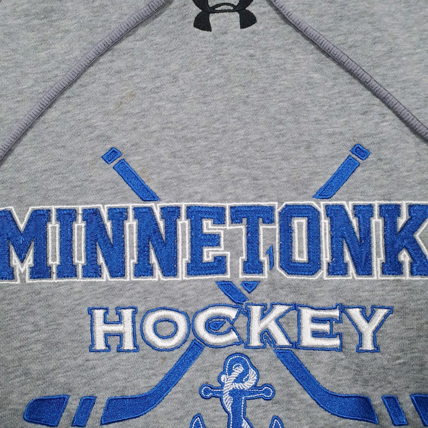 Mens Grey Under Armour Minnesota Hockey Hoodie Jumper