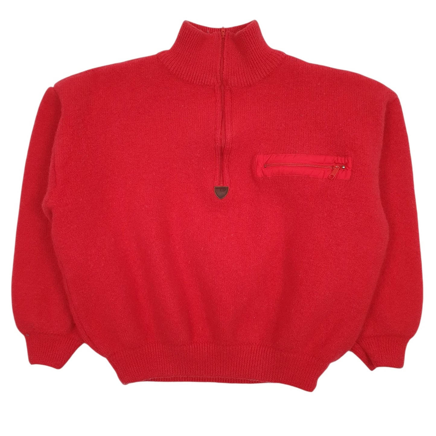 Womens Red Patagonia Vintage 90s Quarter Zip Jumper