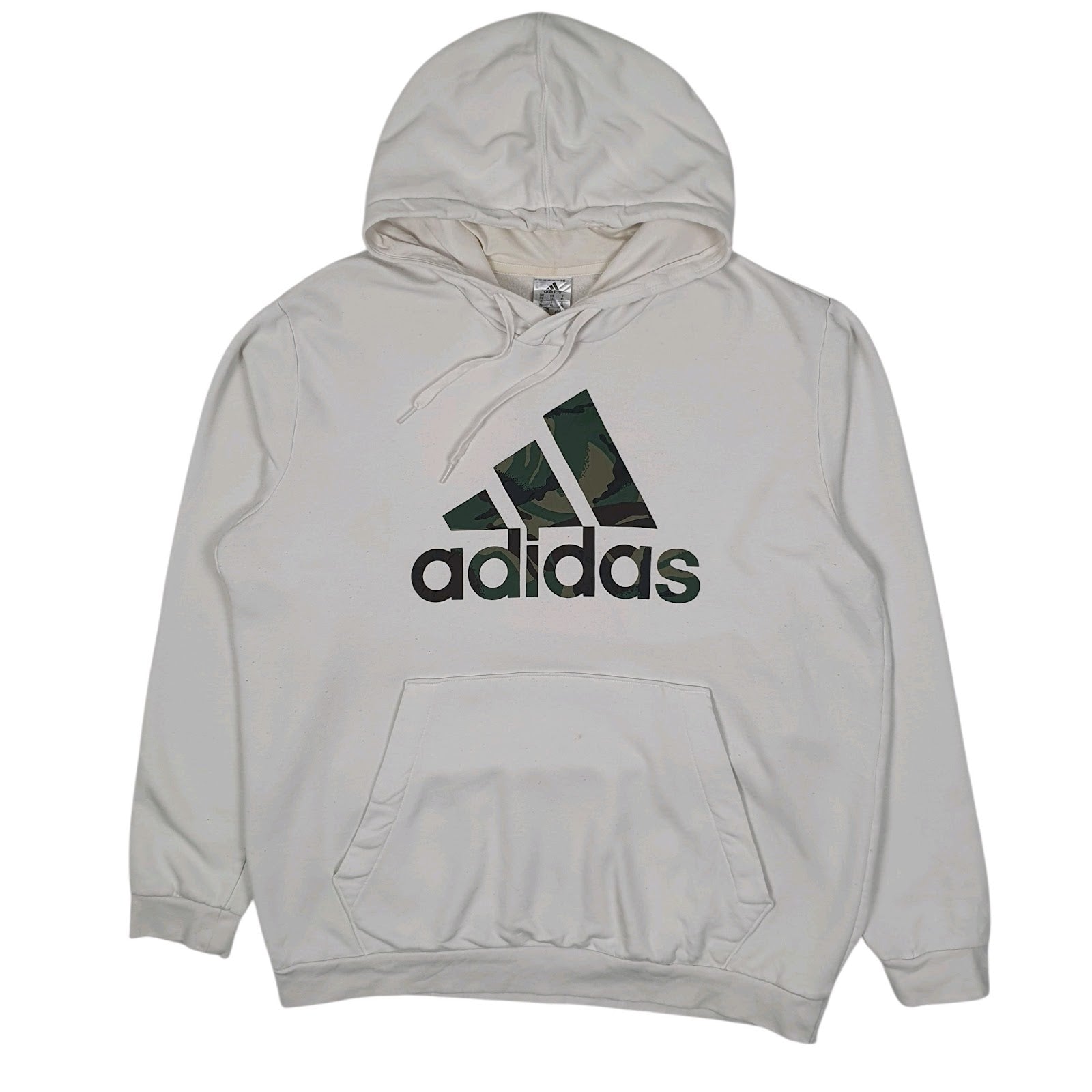 Mens White Adidas  Hoodie Jumper