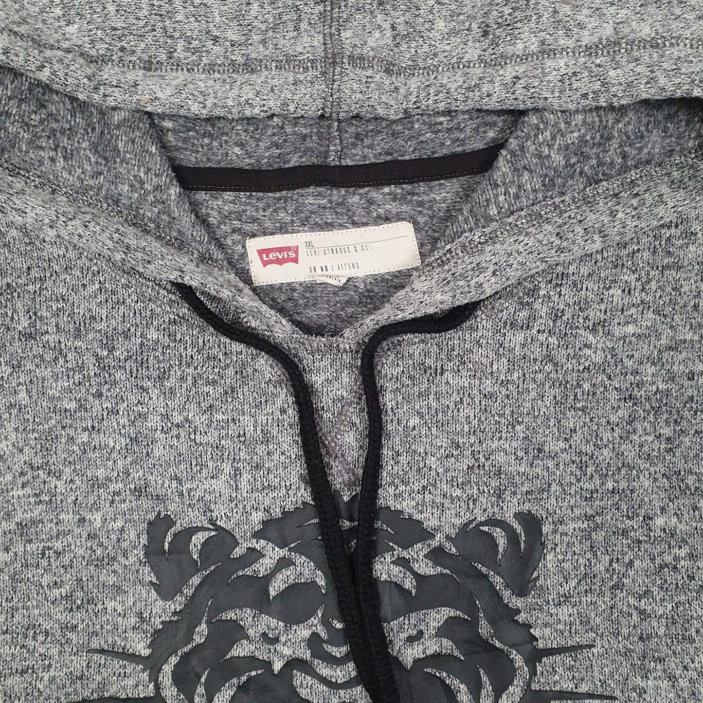 Mens Grey Levis  Hoodie Jumper