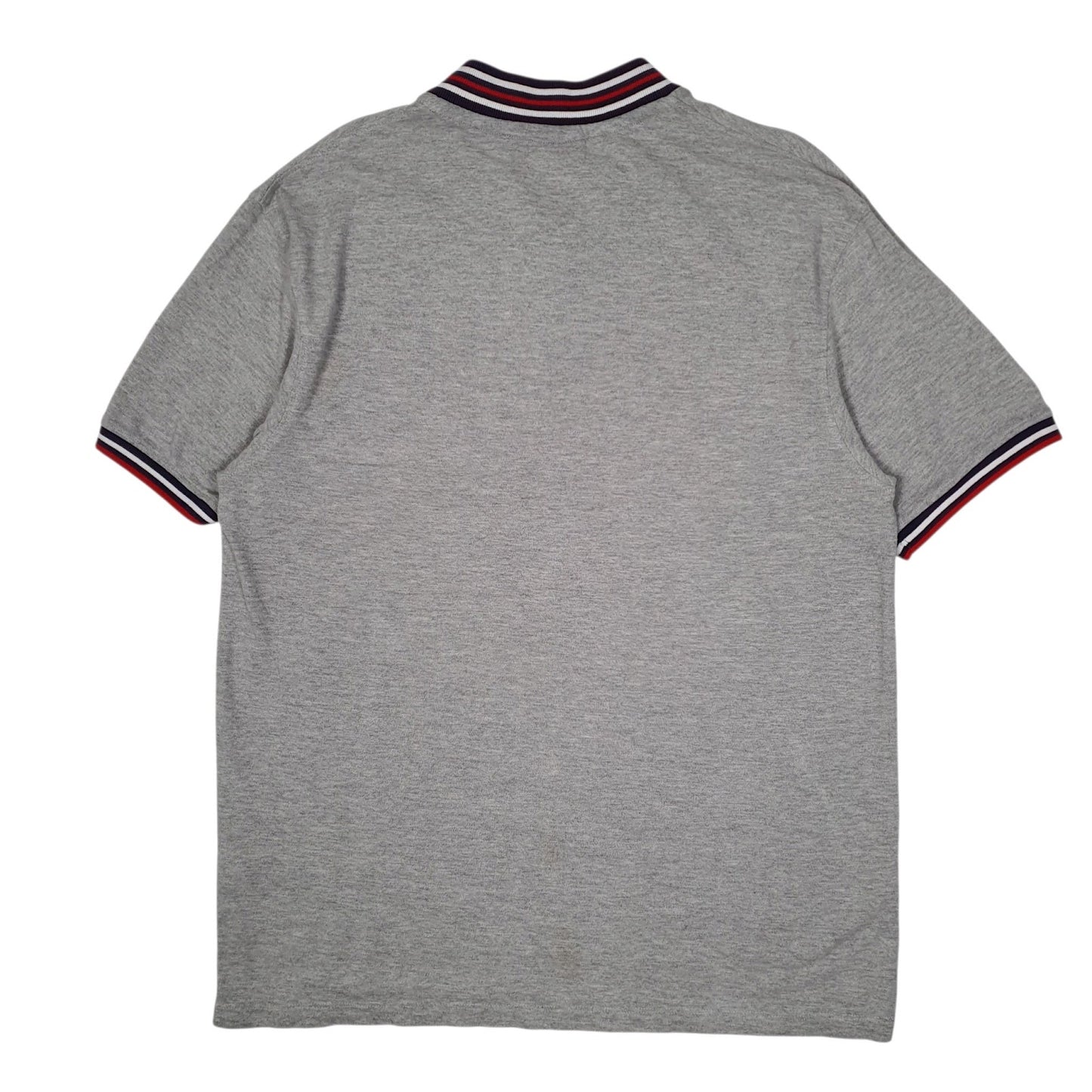 Mens Grey Fila  Hoodie Polo Shirt