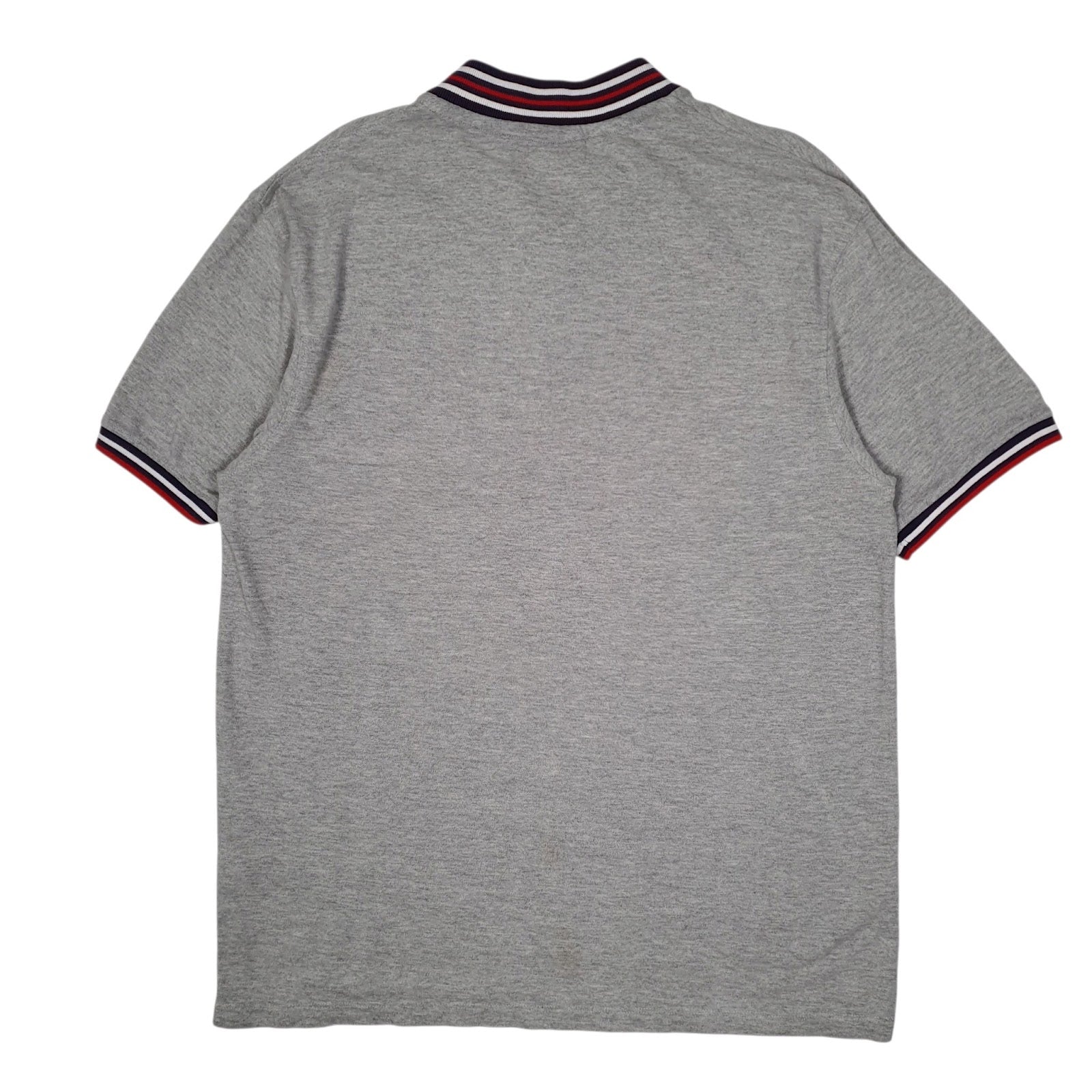 Mens Grey Fila  Hoodie Polo Shirt