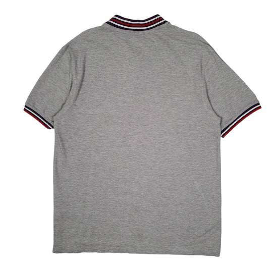 Mens Grey Fila  Hoodie Polo Shirt