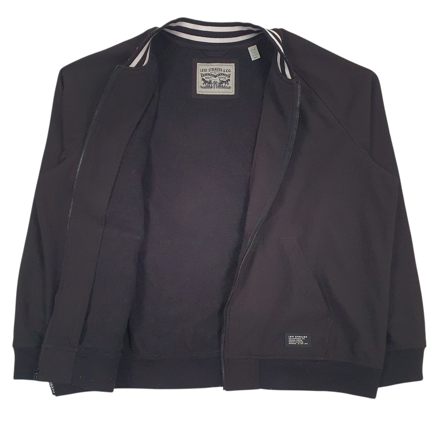 Mens Black Levis   Coat