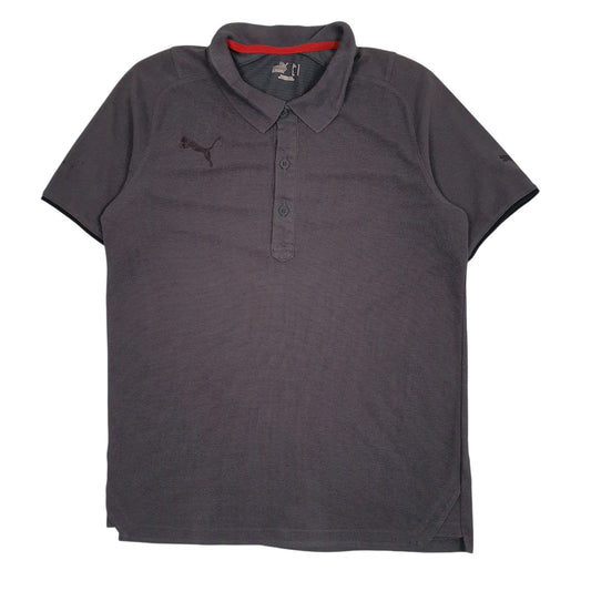 Mens Grey Puma  Short Sleeve Polo Shirt